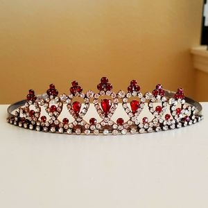 Red and Clear Crystal Tiara